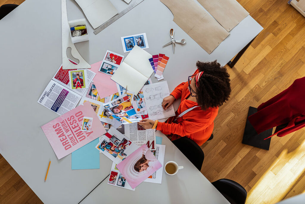 woman planning business branding